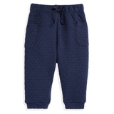 Bella Bliss Quilted Jersey Jogger In Navy