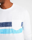 Johnnie-O Peppen Long Sleeve T-Shirt in White
