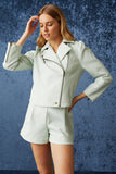 Marie Oliver Maeve Moto Jacket In Seafoam