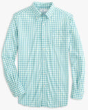 Southern Tide Sumner Plaid Intercoastal Performance Sport Shirt In Low Tide Blue