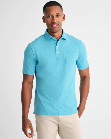 Johnnie-O Heathered Original Polo In Yacht Blue