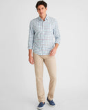 Johnnie-O Mardy Hangin' Out Button Up Shirt In Bondi Blue