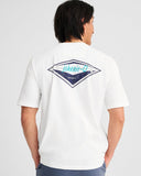Johnnie-O Surf Diamond Graphic T-Shirt In White