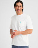 Johnnie-O Surf Diamond Graphic T-Shirt In White