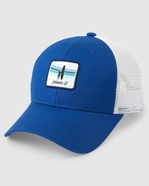 Johnnie-O Surf Rainbro Trucker Hat In Royal