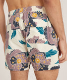 Marine Layer Swim Trunk in Purple Floral Print