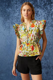 Marie Oliver Olive Top in Botanic