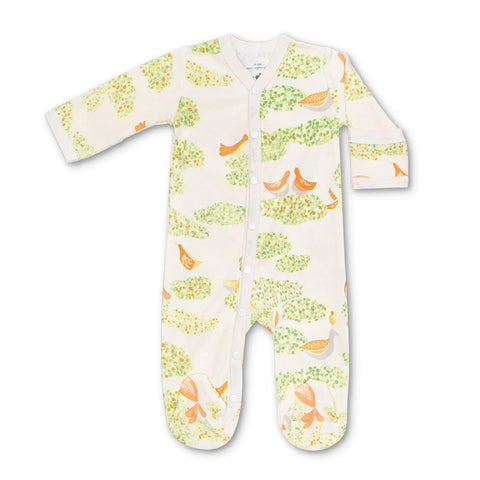 Apple Park Long Sleeve Footie in Cloud Tree Beige