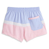 Bella Bliss Colorblock Bayshore Swim Trunk in Peri/Pink