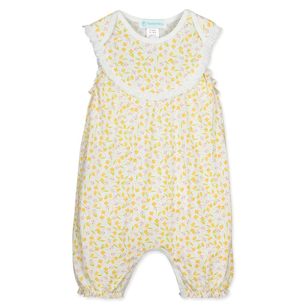 Feather Baby Yoke Romper In Bonnie Floral
