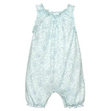 Feather Baby Sleeveless Romper in Seashells On Aqua