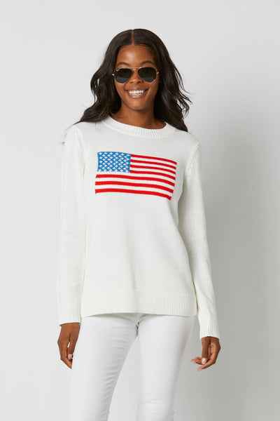 Sail To Sable Flag Sweater In White