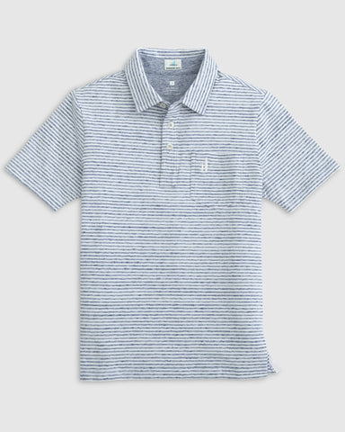 Johnnie-O The Original Jr. Dante Stripe Polo In Indigo