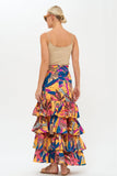 Oliphant Ruffle Maxi Skirt In Kruger Saffron