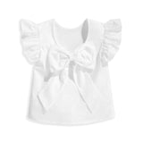 Bella Bliss Back Bow Blouse In White