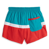Bella Bliss Colorblock Bayshore Swim Trunk In Pier Blue/Red
