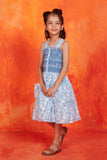 Ro's garden Polly Girls Dress In Lucrecia Blue