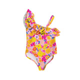 Bermies Tahiti Girls Bathing Suit In Pink Floral