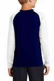 Bermies Rash-Guard Kids Long Sleeve In Navy & White