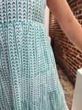 Madison Mathews Folly Mini Dress In Dainty Teal