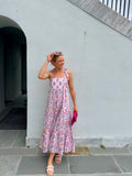 Madison Mathews Allyson Maxi Dress In Playful Pink