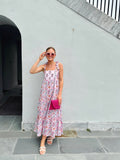 Madison Mathews Allyson Maxi Dress In Playful Pink