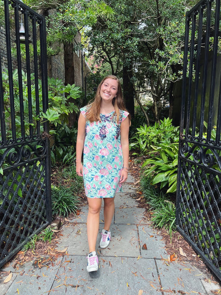 Madison Mathews Catherine Dress In Vintage Tulip