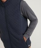 Marine Layer Corbet Full Zip Vest in Navy Heather