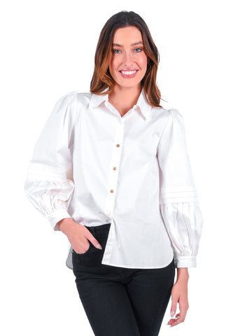 Emily McCarthy Cotton Poplin Oxford in White