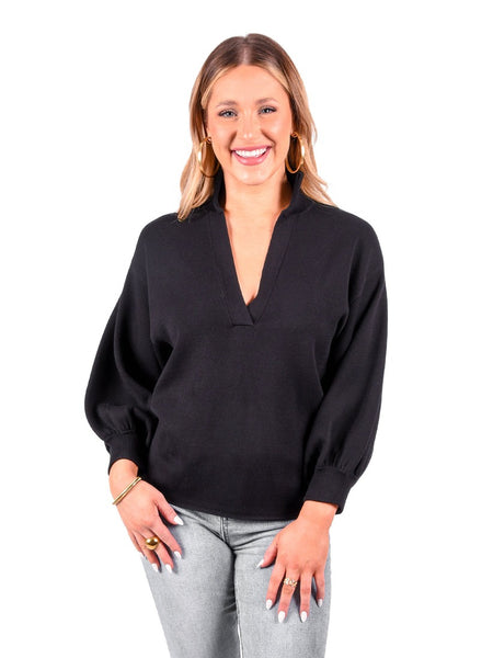 Emily McCarthy Knit Lolli Sweater in Black