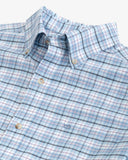 Southern Tide Men's Long Sleeve Coastal Passage Patton Plaid Sportshirt in Dream Blue