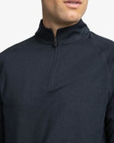 Southern Tide Mens Cruiser Heather Quarter Zip in Black
