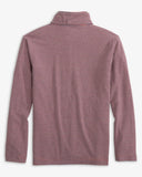 Southern Tide Boys Cruiser Heather Micro Stripe 1/4 Zip in Dusty Coral