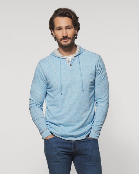 Johnnie-O Hamlin Light Weight Hoodie in Pacific