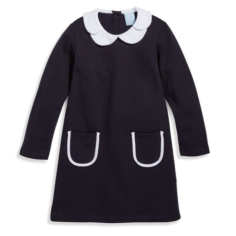 Bell Bliss Long Sleeve Petal Dress in Navy