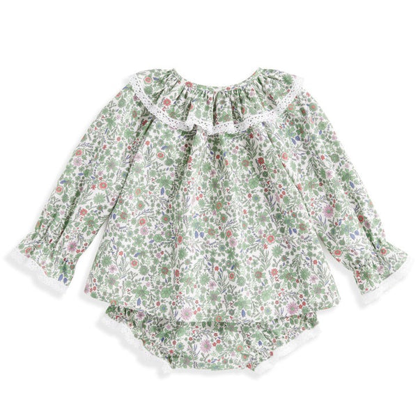 Bella Bliss Birdie Bloomer Set in Jade Floral