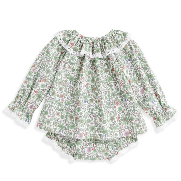 Bella Bliss Birdie Bloomer Set in Jade Floral