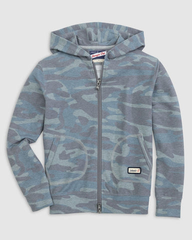 Johnnie-O Avry Jr Camo Full Zip Hoodie In Camo