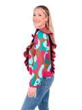 Emily McCarthy Intarsia Sweater in Meadowbrook Spot Cheetah