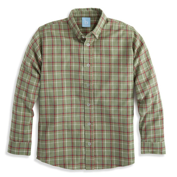 Bella Bliss Buttondown Shirt In Hunter Plaid
