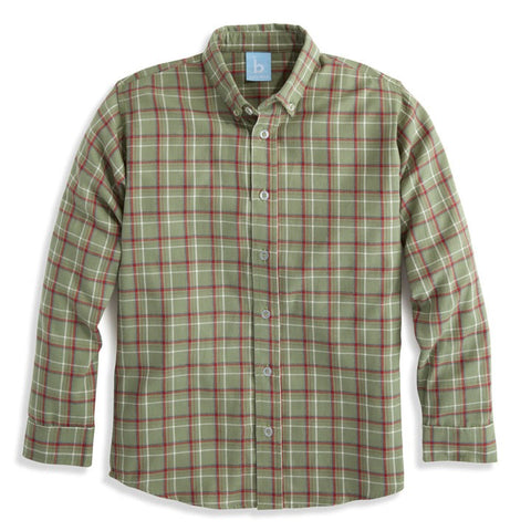 Bella Bliss Buttondown Shirt In Hunter Plaid