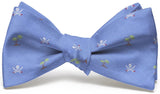Bird Dog Bay Jolly Roger English Woven Pedigree Bow Tie in Blue
